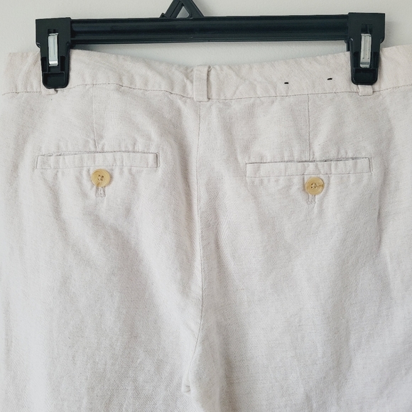 Banana Republic Linen Blend Hampton Work Pants Size 0 Ankle Cropped - Picture 4 of 12